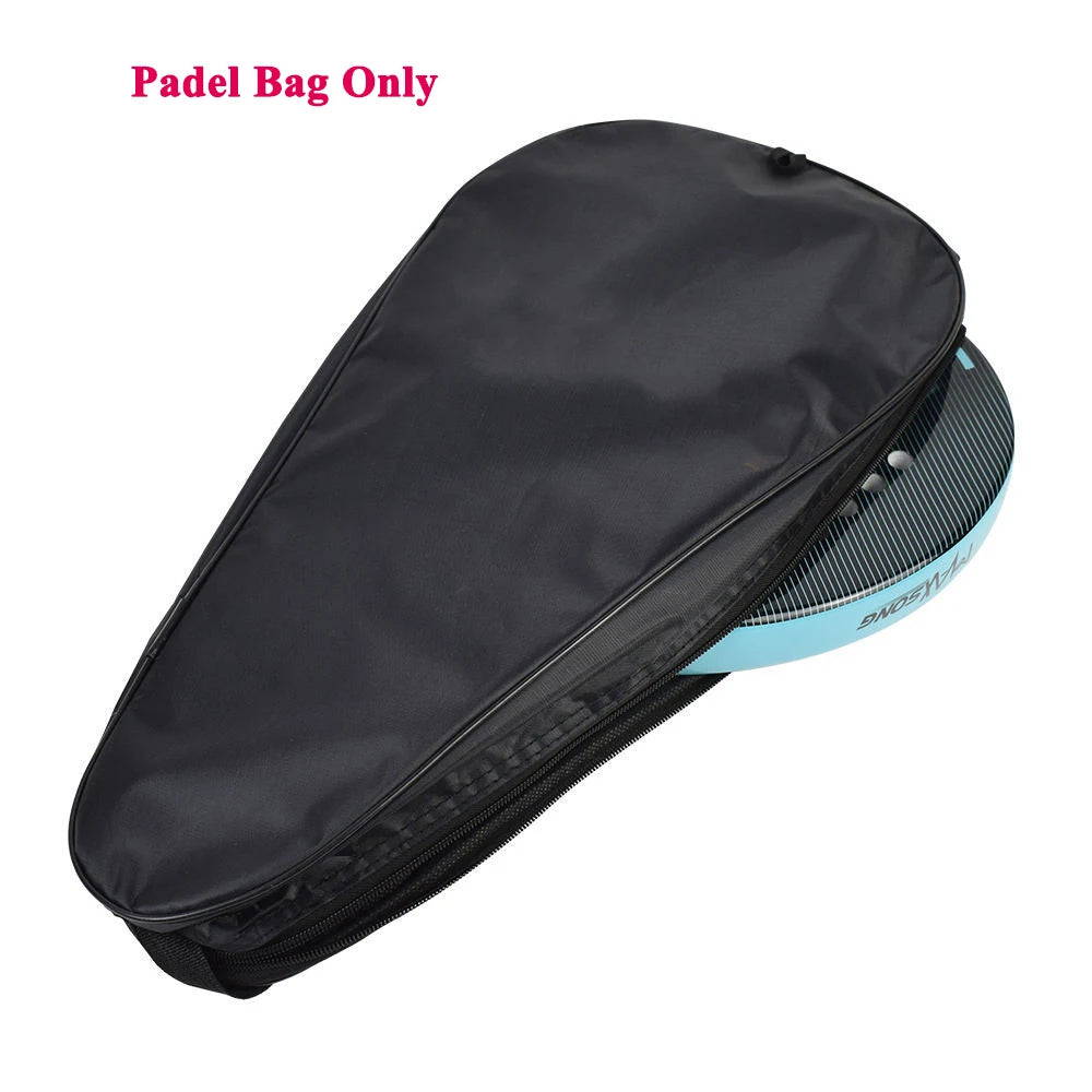 Oxford Black Padel Paddle Bag Cover for Various Tennis Racket Soft Face Carbon Fiber EVA Racquet Unisex Tennis Shoulder Bags
