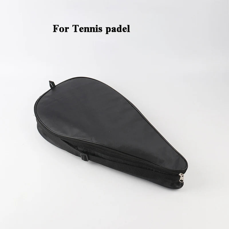 Oxford Black Padel Paddle Bag Cover for Various Tennis Racket Soft Face Carbon Fiber EVA Racquet Unisex Tennis Shoulder Bags